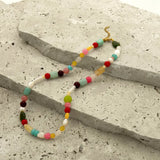 Aelia Multi Stone Beaded Necklace
