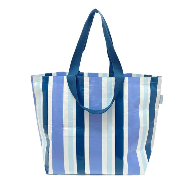 Hello Weekend - Hamptons Blue and White - Weekender Bag