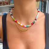Aelia Multi Stone Beaded Necklace