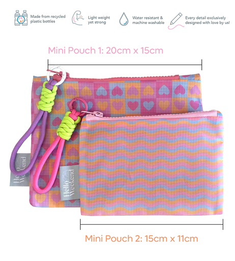 A Hello Weekend Mini Set Hearts and Waves