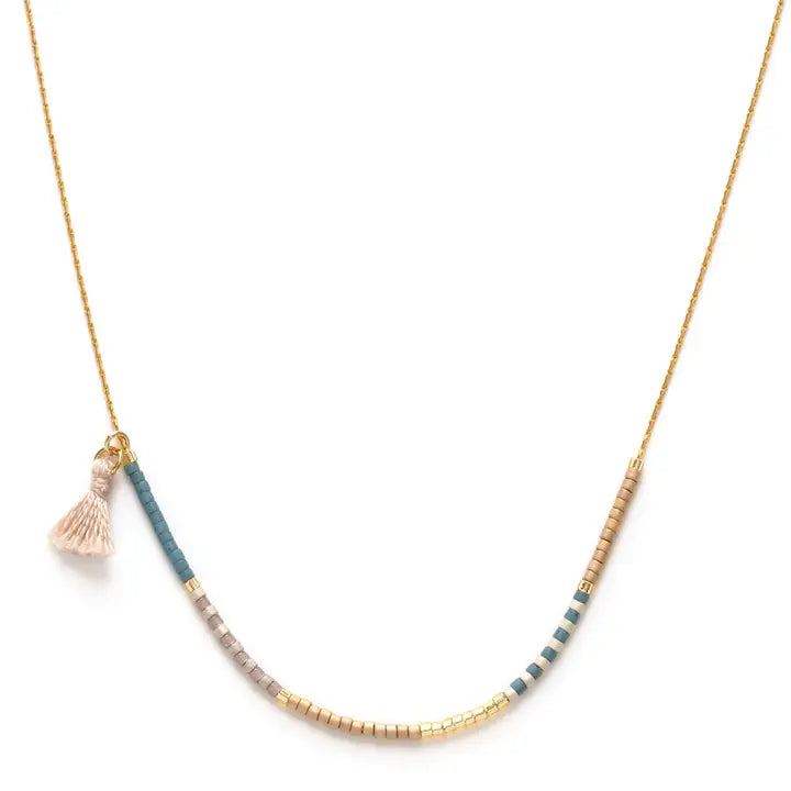 Japanese Seeded Necklace Sky