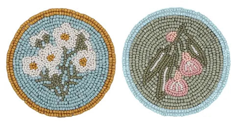 Botanical Beaded Coasters