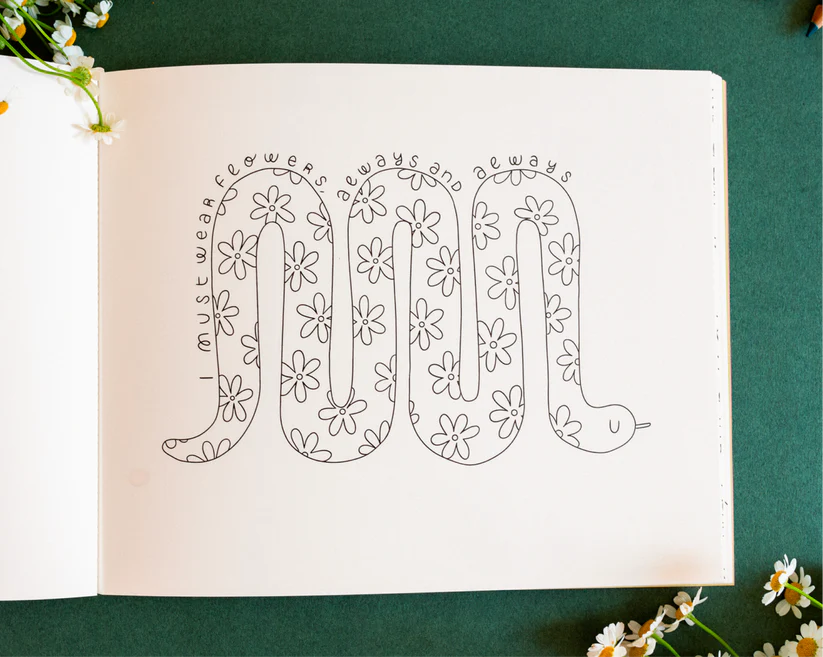 Wild Flora Colouring Book