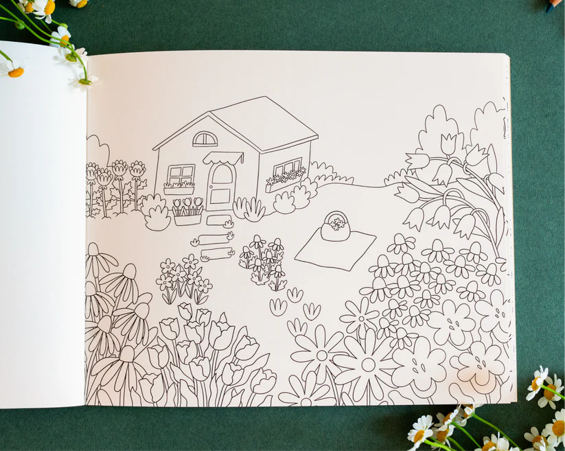 Wild Flora Colouring Book