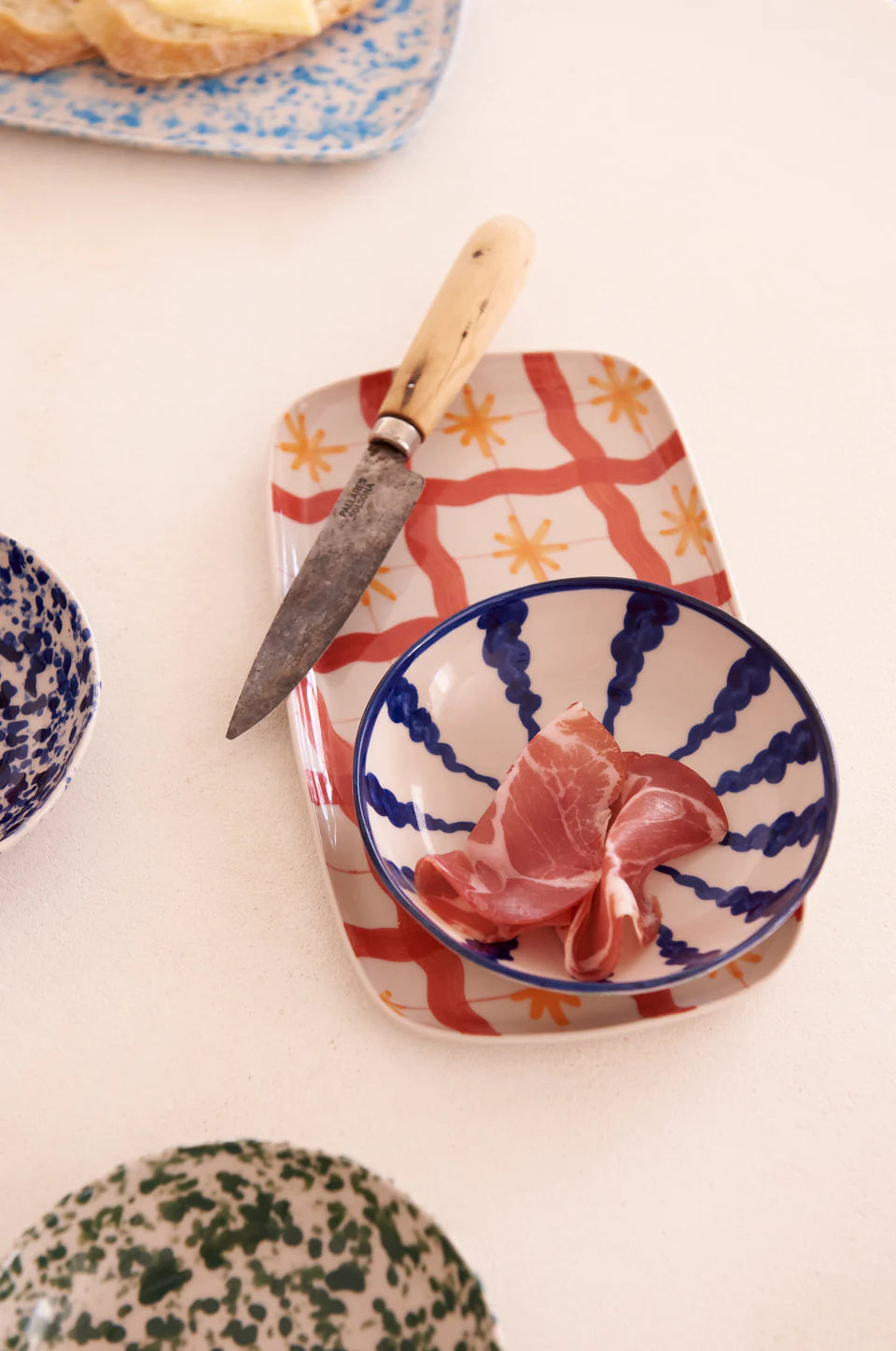 Jones and Co Red Check Tray