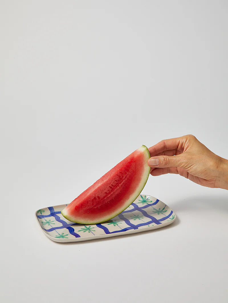 Jones and Co Blue Check Tray