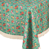Floral checkered tablecloth on a white background Australia