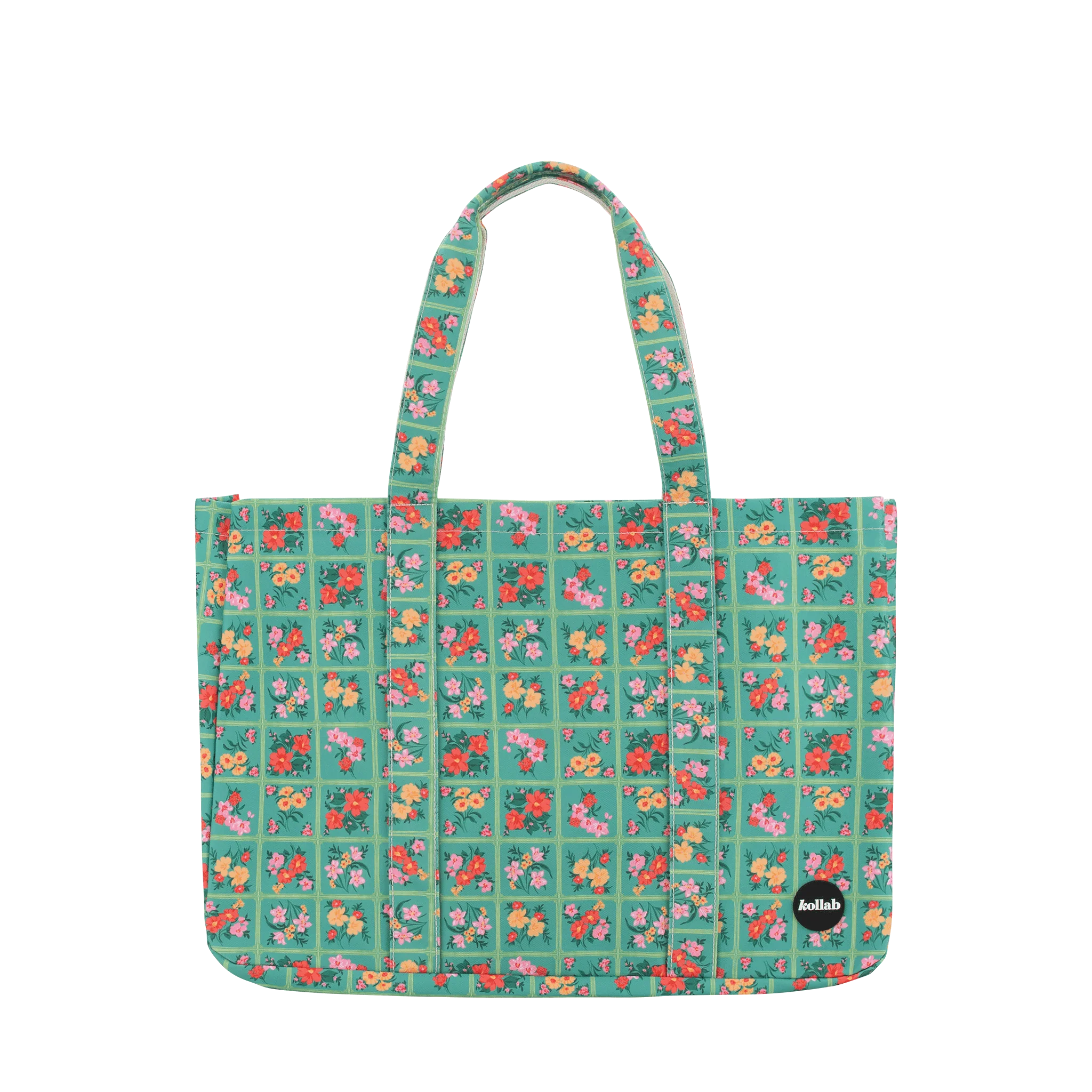 Floral patterned tote bag on a white background Australia