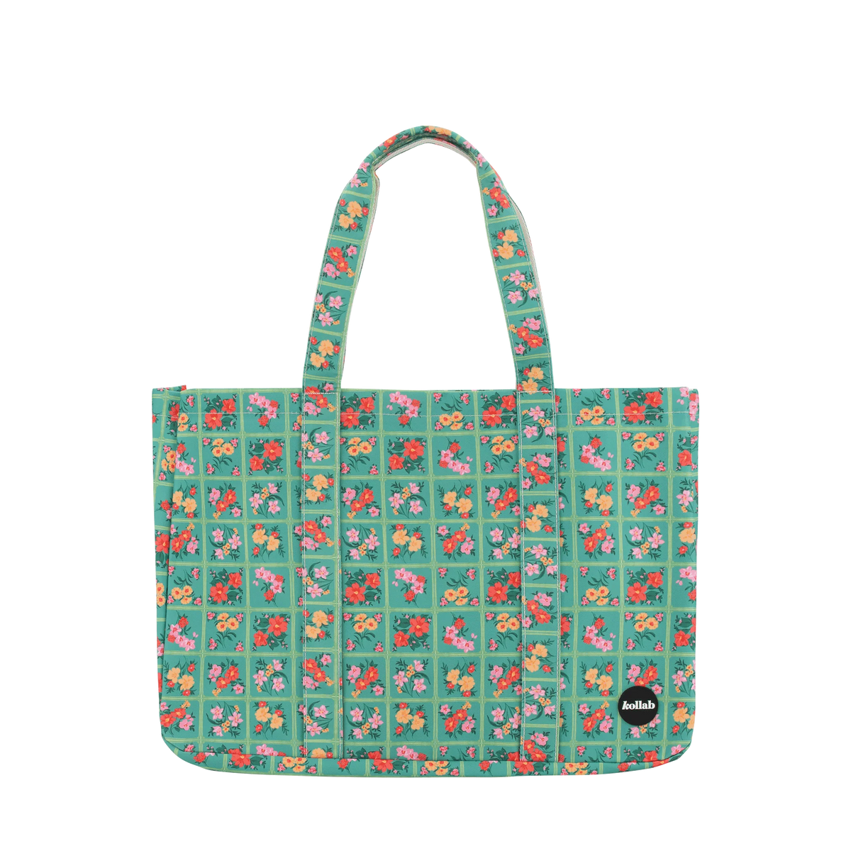 Floral patterned tote bag on a white background Australia