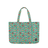 Floral patterned tote bag on a white background Australia
