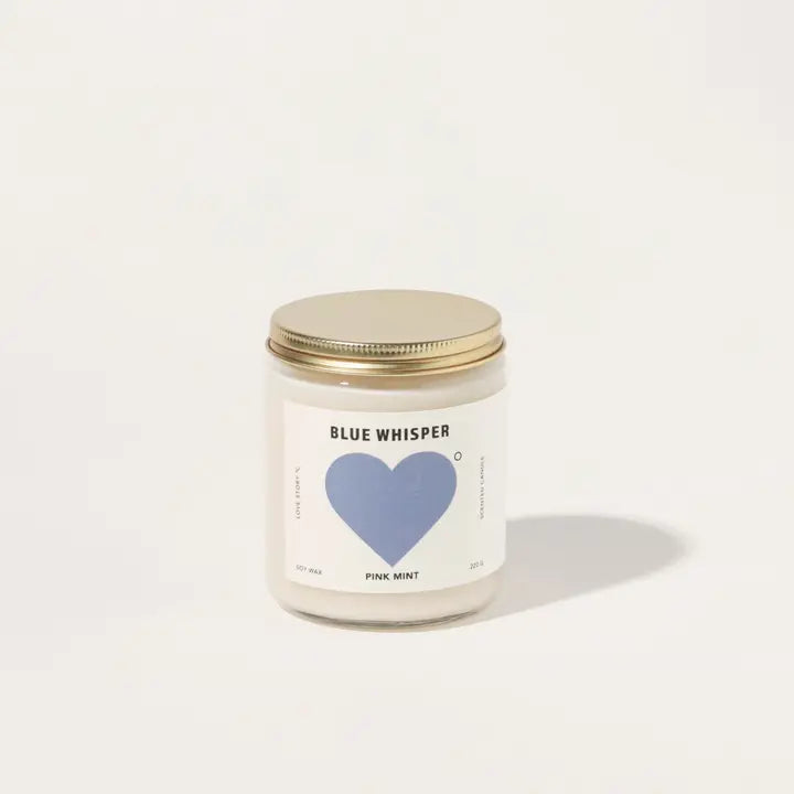 Pink Mint Soy Candle Blue Whisper