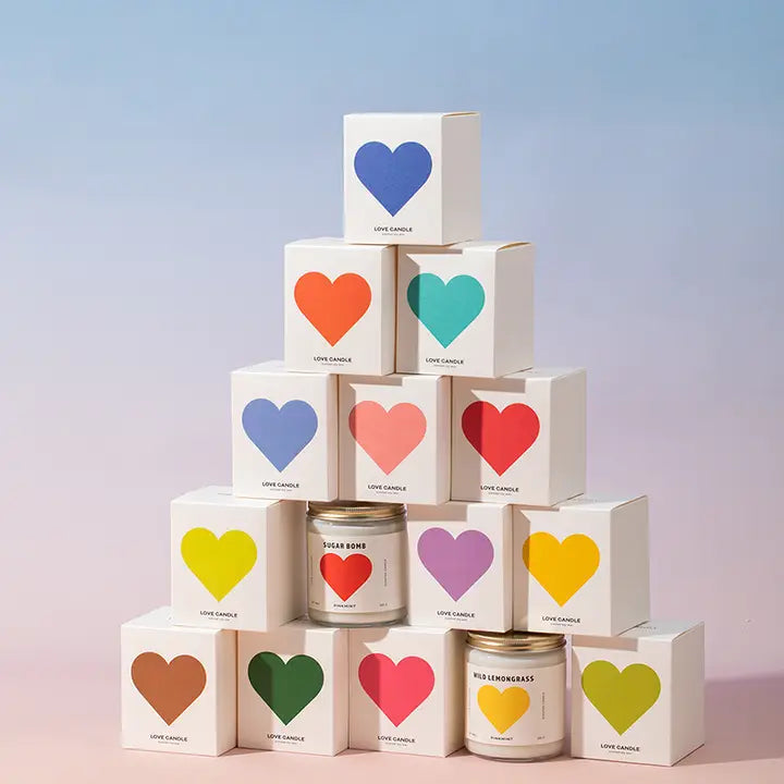 Pink Mint Soy Candle Blue Whisper