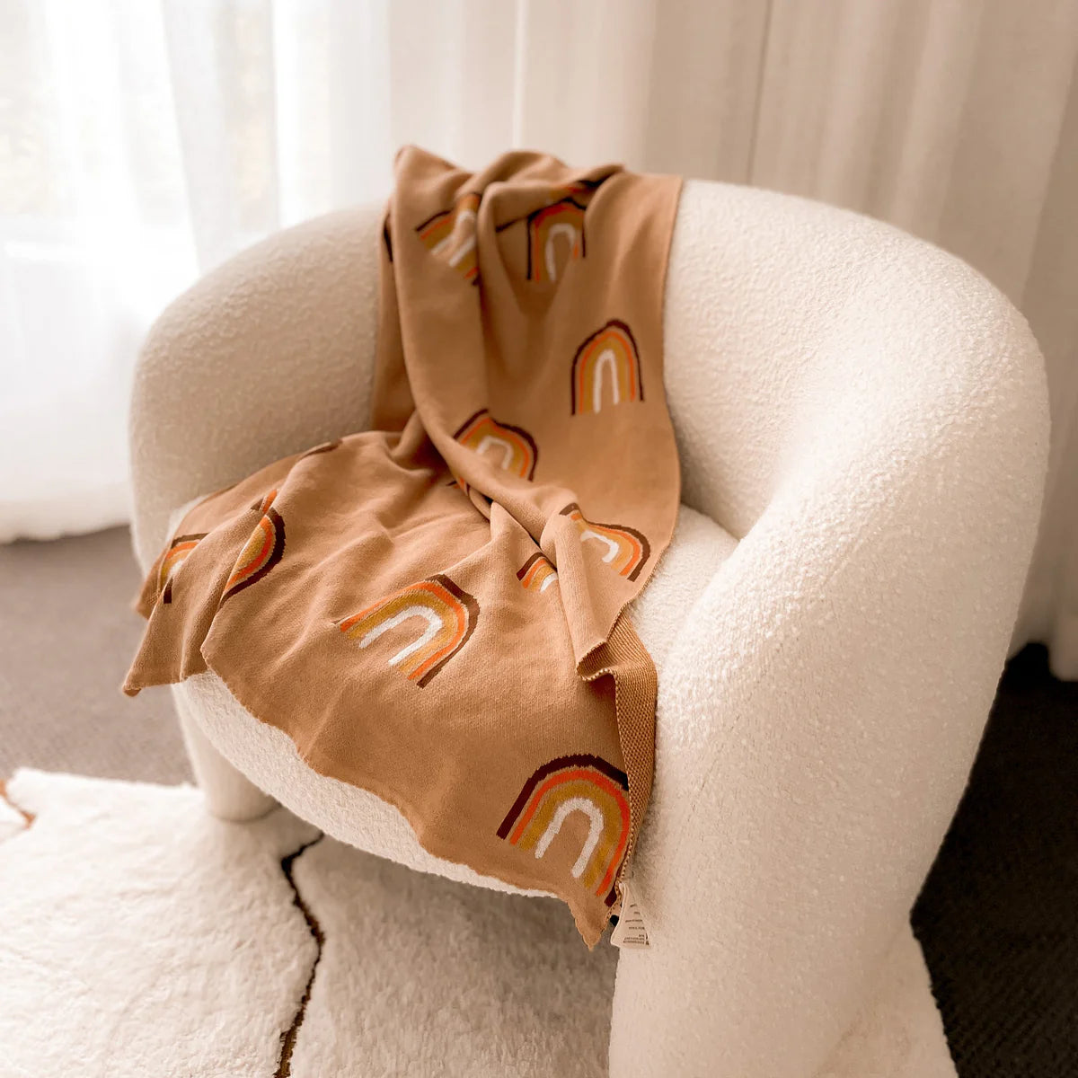 Fox and Fallow Rainbow Blanket