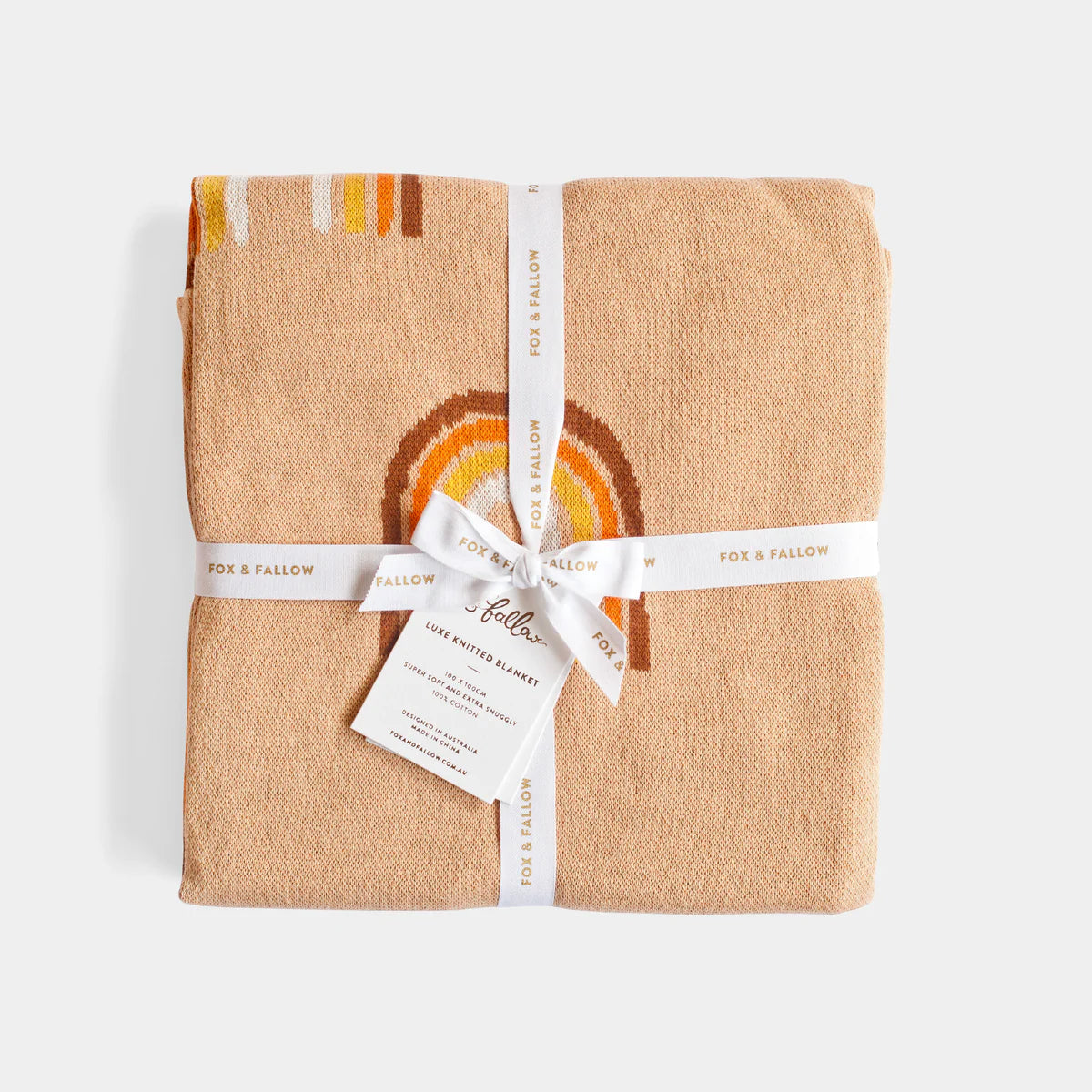 Fox and Fallow Rainbow Blanket